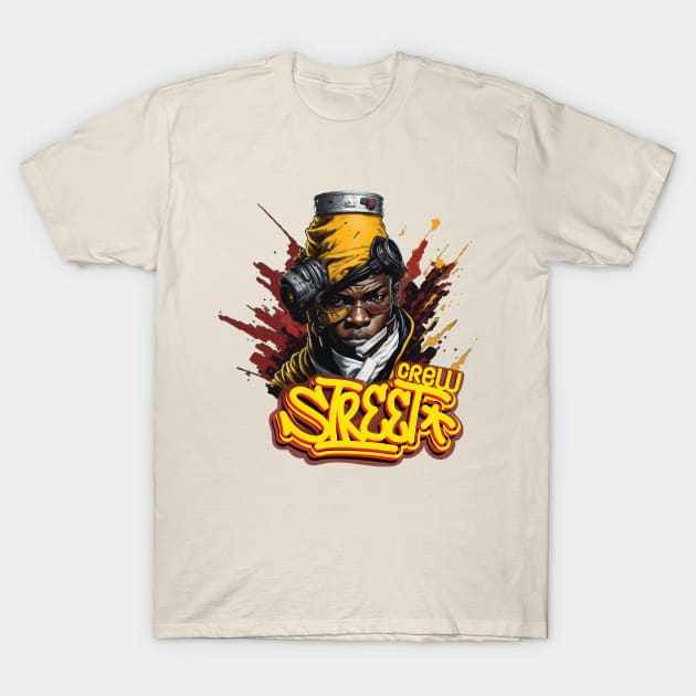 Street Crew With Awesome Background T-Shirt by AqlShop